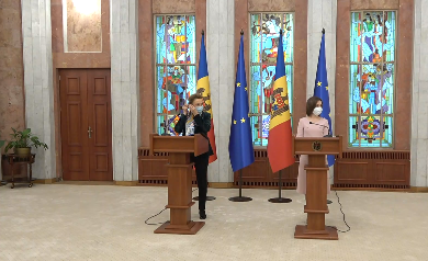 VIDEO. Briefing de presă susţinut de preşedintele Republicii Moldova, Maia Sandu, şi Secretarul General al Consiliului Europei, Marija Pejčinović Burić