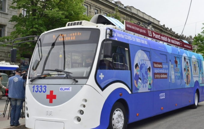 Unde se vor afla azi cele două puncte de vaccinare mobile din Chişinău anti COVID-19
