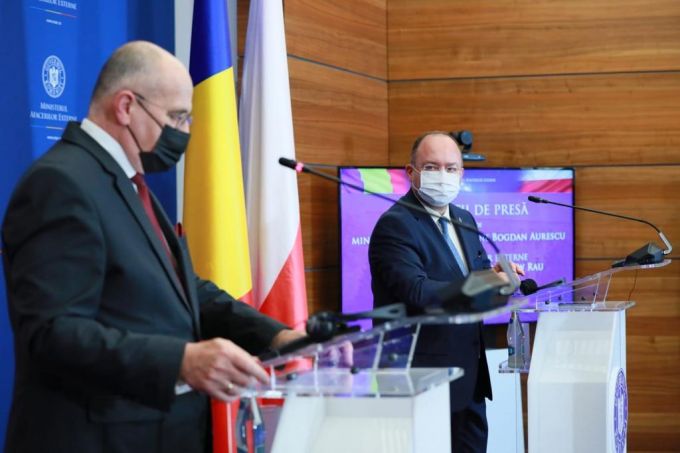 Bogdan Aurescu: România şi Polonia sunt preocupate de desfăşurările ameninţătoare de forţe ruseşti în proximitatea Ucrainei şi la Marea Neagră