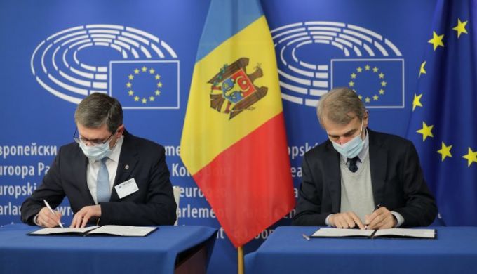 Un Memorandum de înţelegere între Parlamentul R. Moldova şi Parlamentul European a fost semnat de către Igor Grosu şi David Sassoli