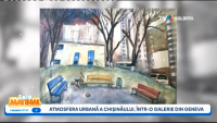 Atmosfera urbană a Chişinăului din cadrul expoziţiei „Mă opresc la postsovietic”, într-o galerie din Geneva
