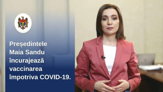 VIDEO. Maia Sandu, preşedintele R. Moldova încurajează oamenii să se vaccineze împotriva COVID-19. „Doar uniţi vom reuşi să învingem năpasta”