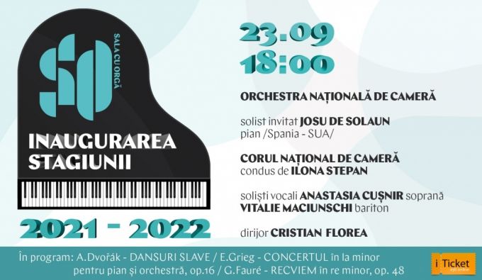 Sala cu Orgă îşi deschide stagiunea concertistică 2021-2022