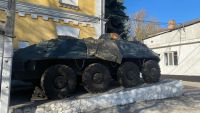 Ministerul Apărării reacţionează la vandalizarea  blindatului aflat în faţa Brigăzii 1 Infanterie Motorizată „Moldova” din Bălţi