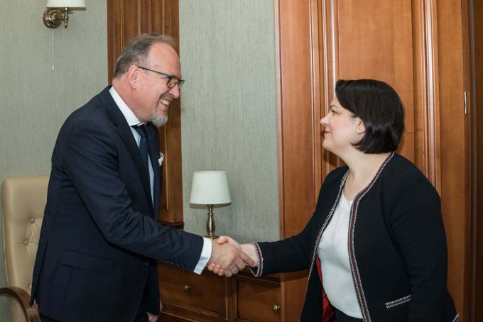 Întrevedere de rămas bun a premierului Natalia Gavriliţa cu ambasadorul României în Republica Moldova, Daniel Ioniţă